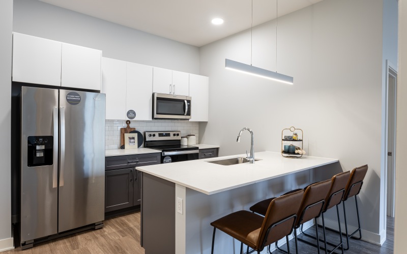 Spacious Kitchen with Stainless Steel Appliances