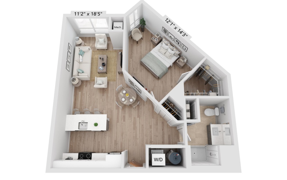 3d floor plan of the A6