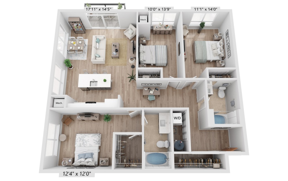 3d floorplan of the c2