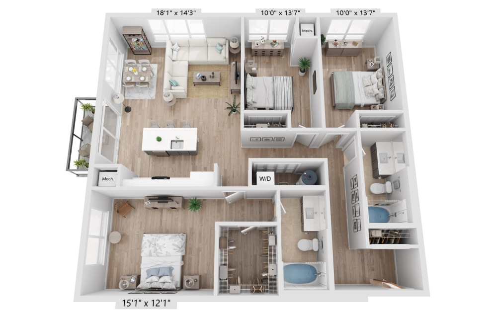 3d floorplan of the c3