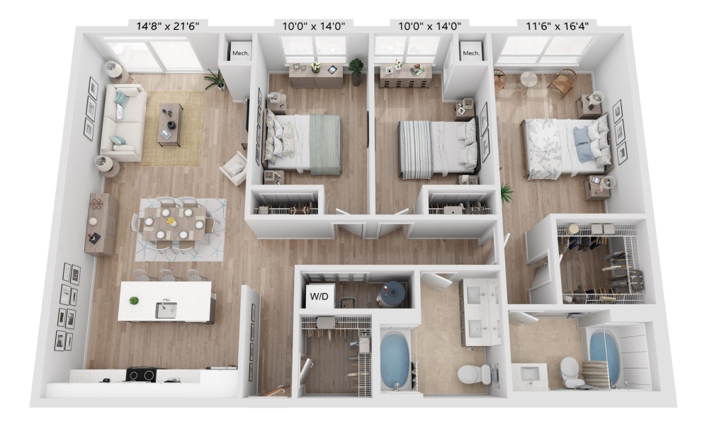 3d floorplan of the c6